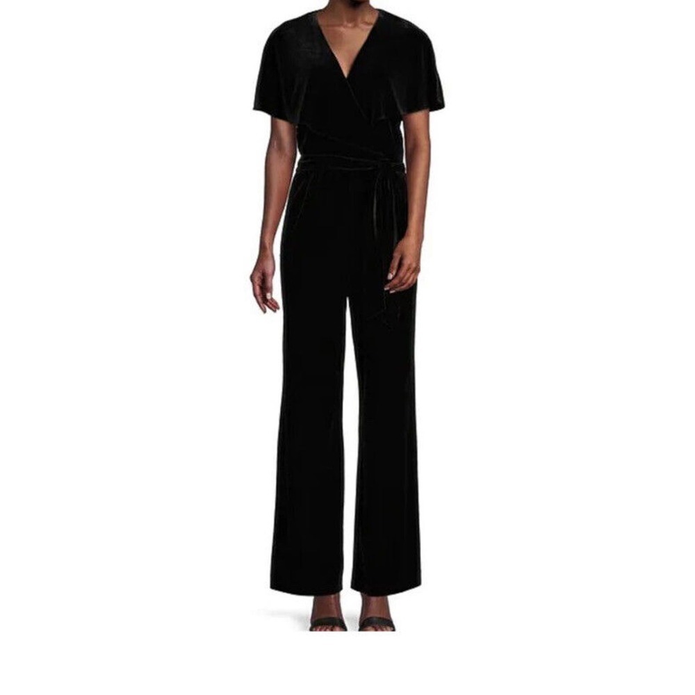 NWT Alex Marie Women's Black Beth Velvet Jumper Wedding Mom Dress Size 16